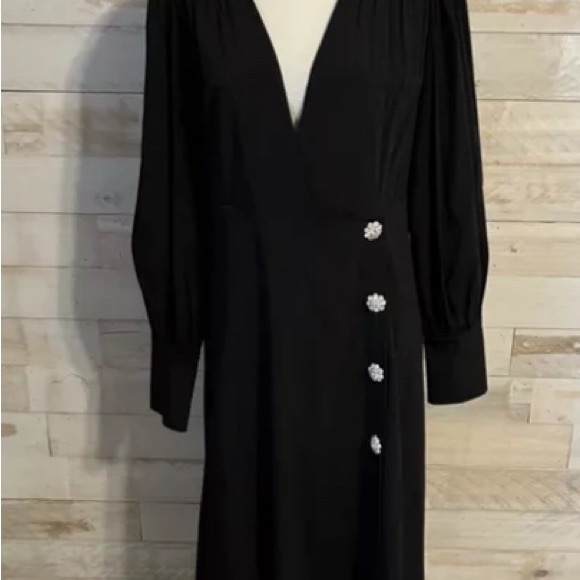 New with tags Ganni melange black midi dress - Picture 4 of 6